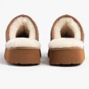 Ladies Mabel Sheepskin Platform Mule Slipper Chestnut Animal Extra Image 6 Preview